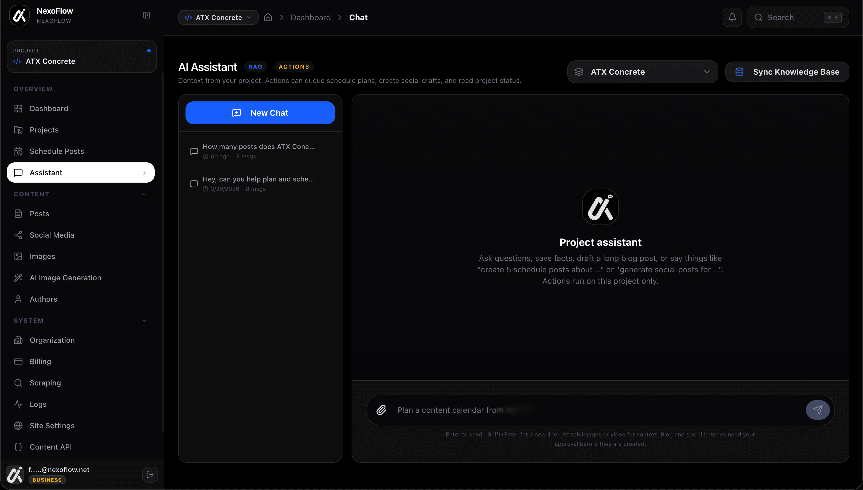 NexoFlow AI assistant